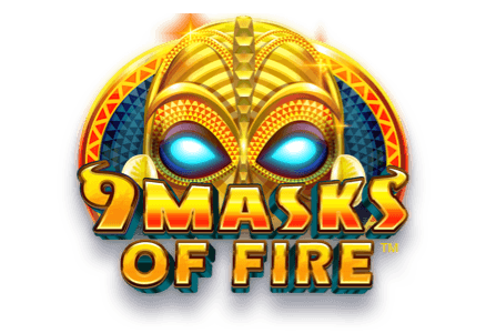 9 Masks of Fire slot game african tribal masks mrq online casino real money bets flames gold mask