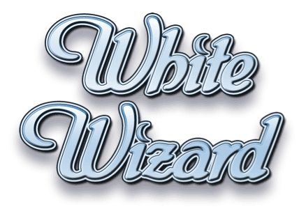 White Wizard slot game online casino mrq mobile casino real money bets stars logo